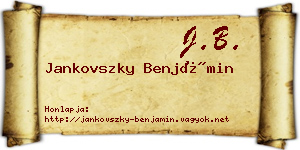 Jankovszky Benjámin névjegykártya