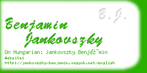 benjamin jankovszky business card